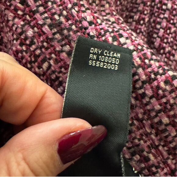 Lane Bryant Pink & Black Tweed Coat | Mid-Length | Size 16 - Picture 8 of 8